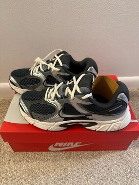 Nike Women’s' V2K Gray and Silver Athletic Sneakers